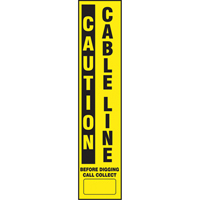 Flexible Marker Stake Decals - Caution Cable Line Helyx Safety & Industrial Supplies