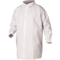 KleenGuard A20 Lab Coats, SMS, White, Large Helyx Safety & Industrial Supplies