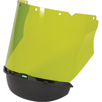 V-Gard&reg; Visor with Chin Protector for Arc Flash Application, Polycarbonate, Green Tint Helyx Safety & Industrial Supplies