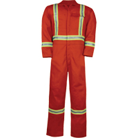Combinaison non doubl&eacute;e haute visibilit&eacute;, Taille Petit, Orange Helyx Safety & Industrial Supplies