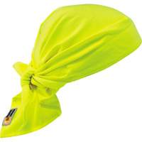 Chill-Its&reg; 6710FR FR Cooling Triangle Hat, High Visibility Lime-Yellow Helyx Safety & Industrial Supplies