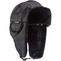 Chapeau de trappeur classique N-Ferno 6802, Doublure en Fourrure synth&eacute;tique, Moyen/Petit, Noir Helyx Safety & Industrial Supplies