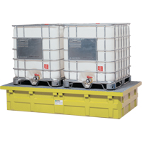 Double IBC Low-Top Without Drain, 385 US gal. Spill Capacity, 110" x 55" x 20" Helyx Safety & Industrial Supplies