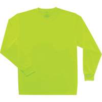 GloWear 8091 Non-Certified Long Sleeve T-Shirt, Polyester, Small, High Visibility Lime-Yellow Helyx Safety & Industrial Supplies