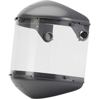 Syst&egrave;me de visi&egrave;re haute performance &agrave; double couronne 4" Fibre-Metal, Propionate, Suspension Rochet Helyx Safety & Industrial Supplies