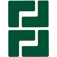 Autocollants pour d&eacute;limitation des coins sur le sol, L, 5" lo x 2" la, Vert, Polyester Helyx Safety & Industrial Supplies