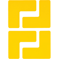 Autocollants pour d&eacute;limitation des coins sur le sol, L, 5" lo x 2" la, Jaune, Polyester Helyx Safety & Industrial Supplies
