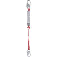 Pro Shock Absorbing Lanyard, 3', Locking Snap Hook Center, Locking Snap Hook Leg Ends, Polyester Helyx Safety & Industrial Supplies