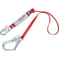 Shock-Absorbing Lanyard, 4', Snap Hook Center, Rebar Hook Leg Ends, Polyester Helyx Safety & Industrial Supplies