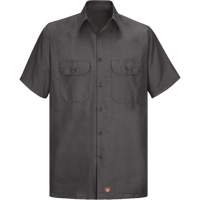 Chemise &agrave; manches courtes en tissu ind&eacute;chirable, Hommes, 3T-Grand, Charbon Helyx Safety & Industrial Supplies