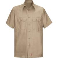 Chemise &agrave; manches courtes en tissu ind&eacute;chirable, Hommes, 3T-Grand, Khaki Helyx Safety & Industrial Supplies
