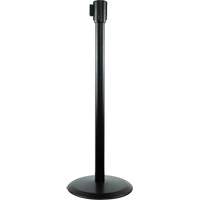 Poteaux recepteurs Slimline TensaBarrier, Hauteur de 38", Noir Helyx Safety & Industrial Supplies