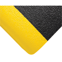 Tapis Deluxe Soft Step No 444, Rugueux, 3' x 5' x 5/8", Noir/Jaune, &eacute;ponge en PVC Helyx Safety & Industrial Supplies