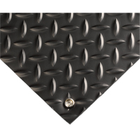 Tapis conducteur d'&eacute;lectricit&eacute; no 785, 3' la x 10' lo x 5/32" &eacute;p, PVC, Losange, Noir Helyx Safety & Industrial Supplies