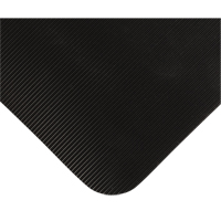 Tapis tr&egrave;s robuste pour panneau de contr&ocirc;le No 720, Ondul&eacute;, 3' x 10' x 5/8", Noir, PVC Helyx Safety & Industrial Supplies