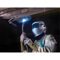 e684 Welding Helmets, 3.94" L x 1.97" W View Area, 4/5 - 13 Shade Range, Silver Helyx Safety & Industrial Supplies
