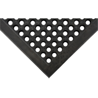 Tapis antifatigue, &agrave; fentes, 3' x 5' x 7/8", Noir, Caoutchouc naturel Helyx Safety & Industrial Supplies