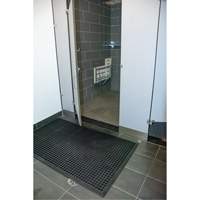 Outdoor Entrance Matting, Rubber, Scraper Type, Textured Pattern, 2' x 2-2/3', Black Helyx Safety & Industrial Supplies