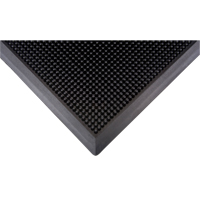 Outdoor Entrance Matting, Rubber, Scraper Type, Textured Pattern, 2' x 2-2/3', Black Helyx Safety & Industrial Supplies