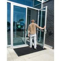 Outdoor Entrance Matting, Rubber, Scraper Type, Textured Pattern, 2' x 2-2/3', Black Helyx Safety & Industrial Supplies