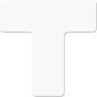 Armor Stripe Lean/5S Markers, T, 6" L x 6" W, White, Plastic Helyx Safety & Industrial Supplies