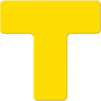 Armor Stripe Lean/5S Markers, T, 6" L x 6" W, Yellow, Plastic Helyx Safety & Industrial Supplies