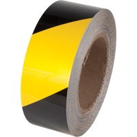 Tuff Mark&reg; Floor Marking Tape, 2" x 100', Polyester, Black and Yellow Helyx Safety & Industrial Supplies