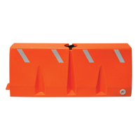 Traffic Barriers, Water-Filled, 62.25" L x 24" H, Orange Helyx Safety & Industrial Supplies