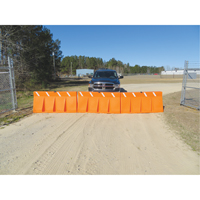 Traffic Barriers, Water-Filled, 62.25" L x 24" H, Orange Helyx Safety & Industrial Supplies