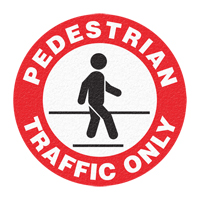 "Pedestrian Traffic Only" Floor Sign, Adhesive, English with Pictogram Helyx Safety & Industrial Supplies