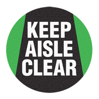 "Keep Aisle Clear" Floor Sign, Adhesive, English with Pictogram Helyx Safety & Industrial Supplies