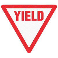 "Yield" Floor Sign, Adhesive, English with Pictogram Helyx Safety & Industrial Supplies