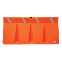 Traffic Barriers, Water-Filled, 69.75" L x 33.75" H, Orange Helyx Safety & Industrial Supplies