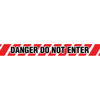 Rubans pour barricades, Anglais, 3" la x 1000' lo, 2 mils, Noir/rouge Helyx Safety & Industrial Supplies
