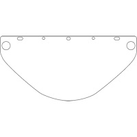 Dynamic Die Cut Faceshield Visor, PETG, Clear Tint Helyx Safety & Industrial Supplies