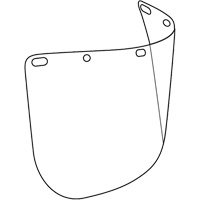 Dynamic Die Cut Faceshield Visor, Polycarbonate, Clear Tint Helyx Safety & Industrial Supplies