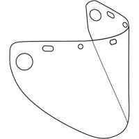 Dynamic Die Cut Formed Faceshield Visor, Polycarbonate, Clear Tint Helyx Safety & Industrial Supplies