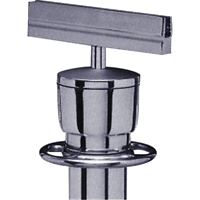 Support d'enseigne pour poteau portable, Chrome satin&eacute; Helyx Safety & Industrial Supplies