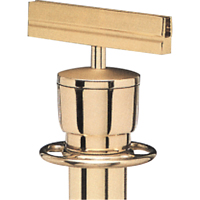 Support d'enseigne pour poteau portable, Laiton poli Helyx Safety & Industrial Supplies