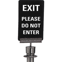 Enseigne de contr&ocirc;le des foules  Exit: Please Do Not Enter , 11" x 7", Plastique, Anglais Helyx Safety & Industrial Supplies