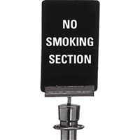 Enseigne de contr&ocirc;le des foules  No Smoking , 11" x 7", Plastique, Anglais Helyx Safety & Industrial Supplies