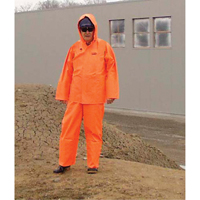 Hurricane Flame Retardant/Oil Resistant Rain Suits - Rainsuits, 4X-Large, High Visibility Orange Helyx Safety & Industrial Supplies