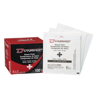 Dynamic Gauze, Pad, 4" L x 4" W, Sterile, Medical Device Class 1 Helyx Safety & Industrial Supplies