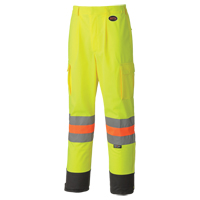 6009 Breathable Traffic Safety Pants, Polyester, X-Small, High Visibility Lime-Yellow Helyx Safety & Industrial Supplies