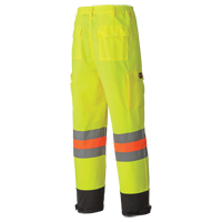 6009 Breathable Traffic Safety Pants, Polyester, X-Small, High Visibility Lime-Yellow Helyx Safety & Industrial Supplies