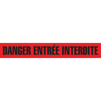 Rubans pour barricades, Français, 3" la x 1000' lo, 3 mils, Noir/rouge Helyx Safety & Industrial Supplies