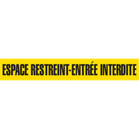 Rubans pour barricades, Français, 3" la x 1000' lo, 3 mils, Noir sur jaune Helyx Safety & Industrial Supplies