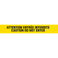 Rubans pour barricades, Bilingue, 3" la x 1000' lo, 3 mils, Noir sur jaune Helyx Safety & Industrial Supplies