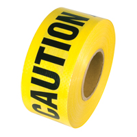 Ruban renforc&eacute; pour barricade, Anglais, 3" la x 500' lo, 5 mils, Noir sur jaune Helyx Safety & Industrial Supplies