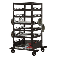 Chariot de rangement &agrave; six &eacute;tages, Acier Helyx Safety & Industrial Supplies